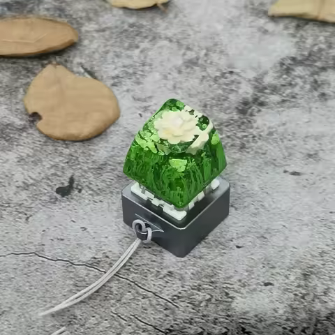 Handmade Nature Flower Custom Keycaps Artisan Resin Luxurious Gamer Mechanical Backlit Keyboard RGB