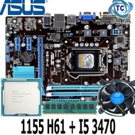 New Mainboard LGA 1155 H61 Asus + Processor Core I5 3470 dan RAM 8GB