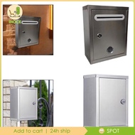 [Ihoce] Secure Stainless Steel Wall Mounted Mailbox Lockable Suggestion Box Large Capacity Parcel Dr