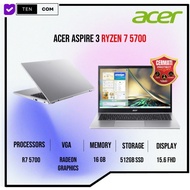 laptop Acer Aspire 3 A315 Amd Ryzen 7 5700 16gb 512gb ssd 15.6 FHD