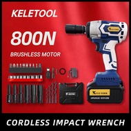 KELETOOL High Torque Brushless Impek Tool Cordless Impact Wrench Driver Buka Tayar Cordless Trucks 1