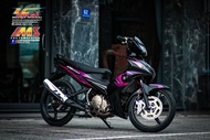 [FreeShip] TEM RỜI mẫu lửa tím hồng cho Exciter 135 4 số xe đen - tem cao cấp không bay màu