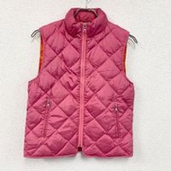 二手TOMMY HILFIGER全拉鍊羽絨背心，粉紅色，S 碼