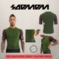 SOOMOM PRO LAB//S AERO JERSEY - MILITARY GREEN |AERO JERSEY | SIDE ZIP |