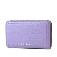 【MARC JACOBS】 荔枝紋皮革釦式中夾-紫色