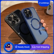Titanium Color Metal Lens Magnetic Phone Case Hard Back Cover Shockproof Case for iPhone 17 16 15 14