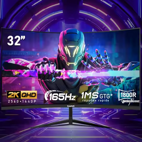 32-inch Ultra-Wide Curved 165Hz Gaming Computer Monitor 1800R Computer Screen, 2KQHD (2560x1440), An