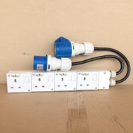 Ums4gang Ajcee in/out 16a 3pin | UMS | 4Gang | CEE EXTENSION | IN/Out | AJCEE | UMS4GANG |