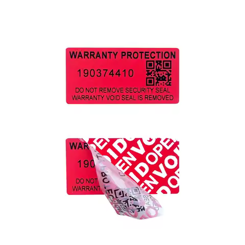100pcs security seal warranty sticker Anti-counterfeiting seal Tear invalid label serial number QR c