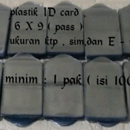 plastik id card, mika, plastik logam mulia 6 x 9 isi 100 lembar