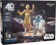 4D Build -4D Build,C-3PO and R2-D2 Star Wars Collectible, Building Toy, 3D Puzzle for Adults and Tee