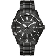 Men's Classic Sport Black Ion Plated Stainless Steel 3 Hand Date Calendar Quartz Watch Style: 98B361