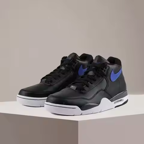 Nike Flight Legacy Mid-Top Retro Basketball Shoes with Slip-Resistant, Durable, and Cushioned Constr