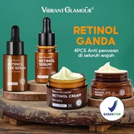 VIBRANT GLAMOUR [BPOM] 4PCS Retinol Anti Aging Set Krim Wajah + Serum Wajah + Serum Mata + Krim Mata
