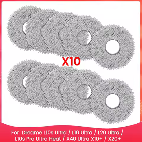 Mop Pads For Dreame L10s Ultra / L10 Ultra / L20 Ultra / L10s Pro Ultra Heat / X40 Ultra X10+ / X20+