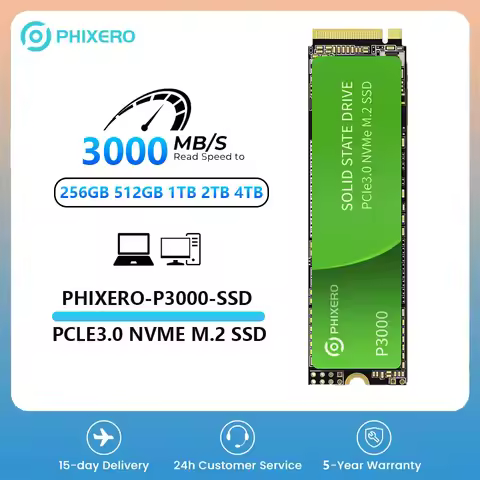 PHIXERO M.2 PCIe NVMe Internal SSD 3000MB/s pcie 3.0 gen3 x4 Solid State Drive 512GB 1TB 2TB 4TB for