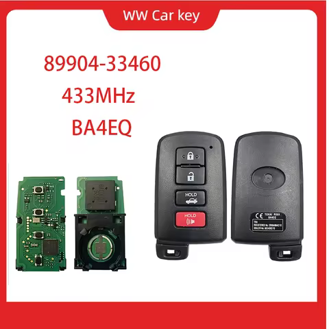 Aftermarket 4 Button Smart Key Control For Toyota Camry Avalon Aurion With BA4EQ P1 88 DST-AES Chip 