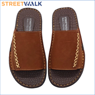 Streetwalk Marikina Made Nubuck Sandals for Men Hand-Sewn Leather Slippers for Boys Tsinelas for Men