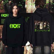 M-3xl 2025 BUS 'BB' Women's Group Photo Print Long Sleeve Hoodie-Because of You I Shine