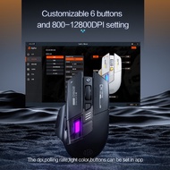 Inphic A9 RGB Wireless Mouse Rechargeable 2.4GHz / Bluetooth5.0 12800dpi 6-Button Programming Optica
