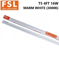 5PCS FSL T5 4FT 16W LED TUBE SET C/W BRACKET (WARM WHITE / 3000K)