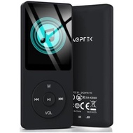 AGPTEK A02 32GB MP3 Player, 70 Hours Playback Lossless Sound Music Player, Supports up to 128GB(Blac