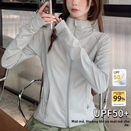 502025Sunscreen Clothing Stand-Up Collar UPF Slim-fit Women Thin Style Ultraviolet-Proof Nylon Sunsc