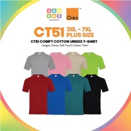 CANVAS x OREN SPORT Tshirt Cotton Plain Plus Size 3XL 5XL 7XL Short Sleeve Unisex Comfy Cotton Round