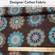 Premium Medium Weight Cotton Fabric Divine Twine Medallion Brown Color |Sewtizen Fabric & Notion|