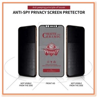 Tempered Glass SPY CERAMIC Oppo A3s A5s A7 F9 Screen Protector Matte Anti SPY