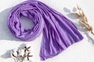 頂級喀什米爾Cashmere 秋冬保暖 羊絨圍巾Pashmina 克什米爾羊絨圍巾/純羊毛圍巾披巾/戒指絨披肩-芋頭紫色