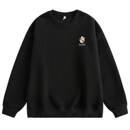 GU | เสื้อวอร์มสีพื้นสำหรับผู้ชาย ทรงหลวม คอปกกลม