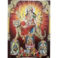 Mata Hindu Buddha Photo Poster Durga Goddess Photo Poster Hindu God Picture (Size 12"" X16 inches Re