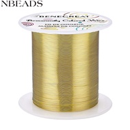 1roll Round Copper Wire for Wire Wrapped Jewelry Making Light golden 22 Gauge 0.6mm about 164.04 Fee