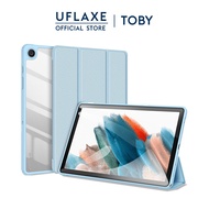 UFLAXE TOBY เคสโฟลิโออัจฉริยะกันกระแทกสำหรับ Samsung Galaxy Tab A9 / Tab A9 Plus ปกหนังสืออัจฉริยะคุ้มครองเต็มรูปแบบที่ชัดเจนทนทาน เคสแท็บเล็ตแบบใส