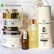 Premium melasma whitening set includes 5 items [d2 cream, green d1 cream, A1 cream, melasma inhibito
