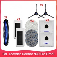 Accessories Kit for Ecovacs Deebot N30 Pro Omni Robot Vacuum Cleaner Main Side Brush Hepa Filter Mop