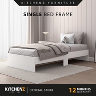 KitchenZ Wooden Single Bed Frame Katil Single Kayu - 8002/8020-WT