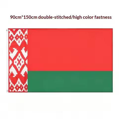 Belarus National Flag 90x150cm Double Stitched Edges Breathable Banner for Sports Match Parade Publi