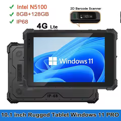 Original Industrial Rugged Windows 11 Tablet PC Intel N5100 8G RAM 128G ROM IP68 Waterproof RS232 RJ
