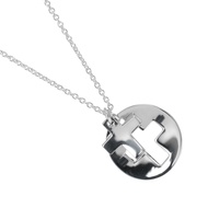 二手 Tiffany & Co. 鏤空十字架項鍊，925 純銀，約 3.18 克，女士款。