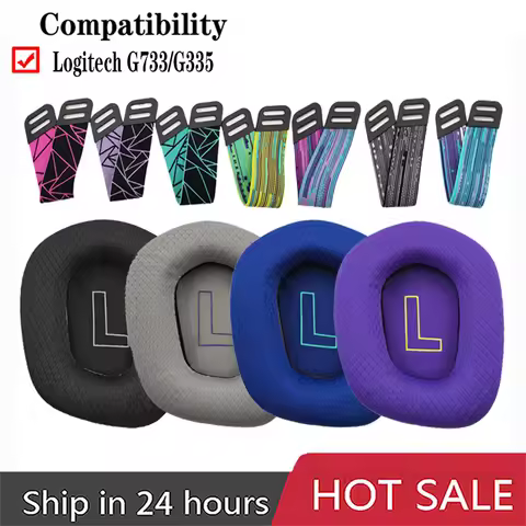 Earphone Ear Pads Fits ok For Logitech G733 G 733 Earpads Sponge Soft Foam Cushion Headphones Access