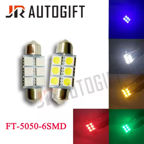 10pcs Festoon 5050 6SMD 31/36/39mm/41mm Car LED light 24V 12V White/blue/green/red/yellow/Warm White