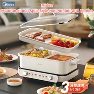 Midea Electric Hot Pot 0 Fluoride Multi-Function Household Split Partition Mandarin Duck Shabu-shabu