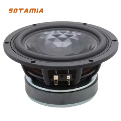 SOTAMIA 1Pcs 6.5 Inch Mid-subwoofer 4 Ohm 60W-180W 35 Core Aluminum Frame Midrange Bass Speaker DIY 