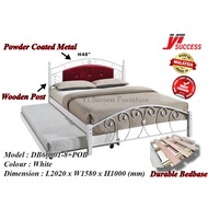 Yi Success Doris Wooden Metal Queen Bed Frame / Wooden Post Metal Bed Frame / Katil Kayu Queen / Katil Queen Besi/ Katil