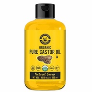 ▶$1 Shop Coupon◀  Organic Pure Castor Oil (10.15 fl oz / 300 ml) USDA Certified Cold-Pressed, 100% P