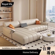 Wandering Life Elephant Ears Genuine Leather Sofa Cream Style Genuine Leather Sofa Small Apartment L