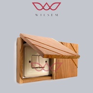 Aesthetic teak wood switch frame