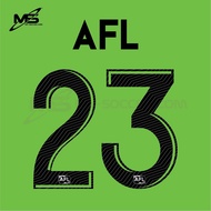 OFFICIAL AFL LIGA M3 2023 BLACK NAME NUMBERING